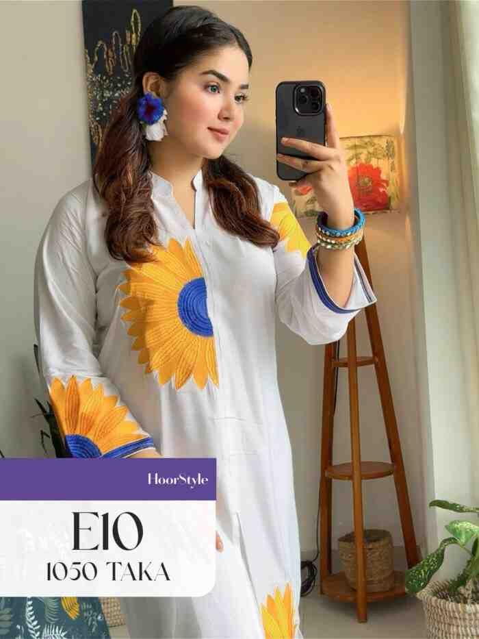 Sunflower Embroidery Co-Ord's Set E10