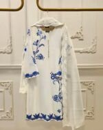 Agha Noor Inspired Blue Bloom D8