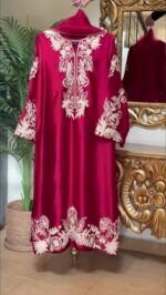🕌Eid Fit 🌙 Red Silk | Full Cash On Delivery D27 - Image 3